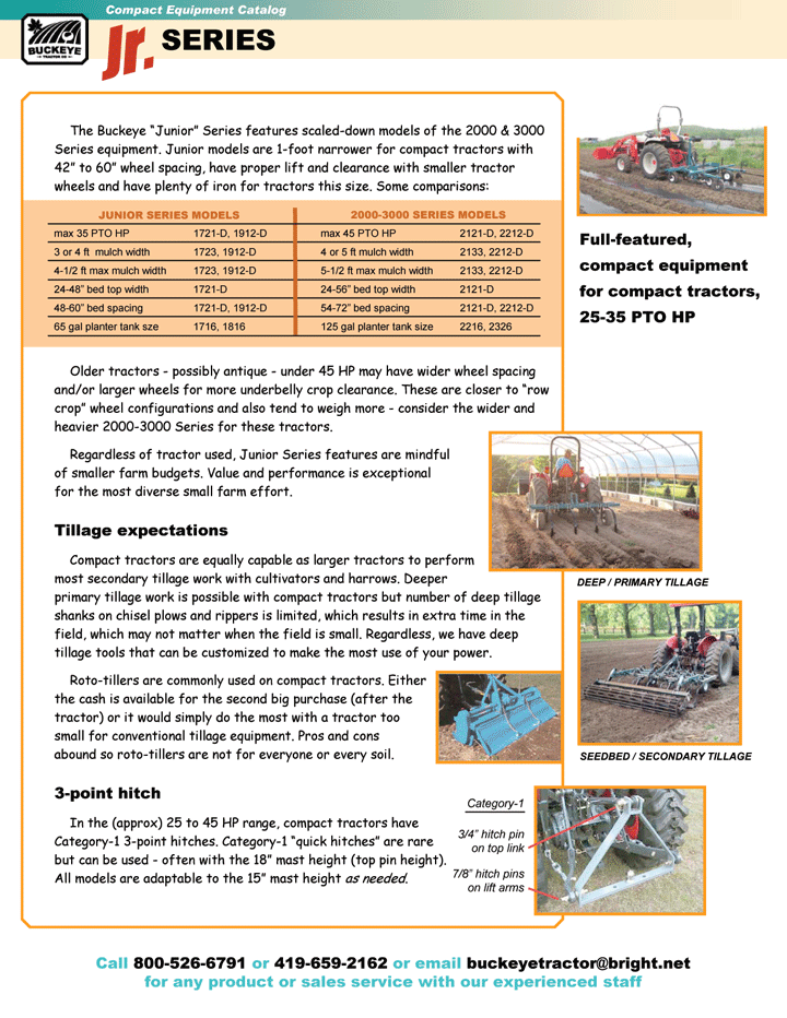 Buckeye Tractor Online Catalog Junior Series Page 01